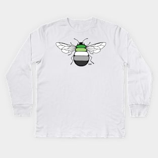 Aromantic Pride Bee Kids Long Sleeve T-Shirt